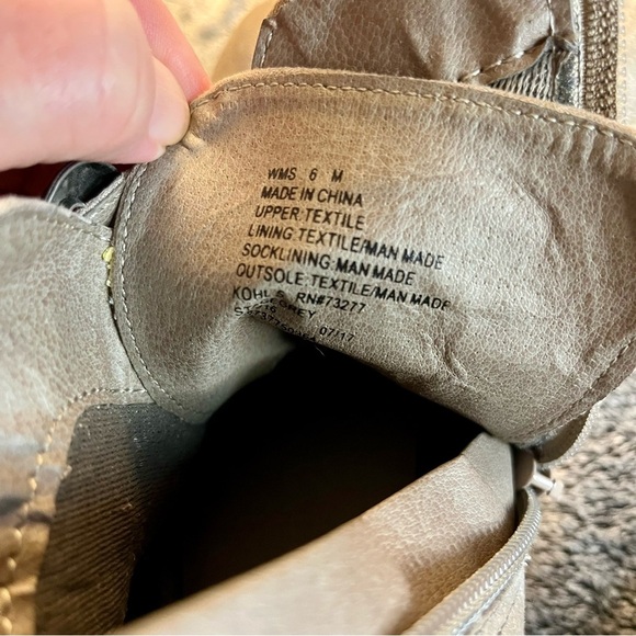 SO Taupe Ladies Ankle Boots with Lace-Up Closure - Picture 4 of 10